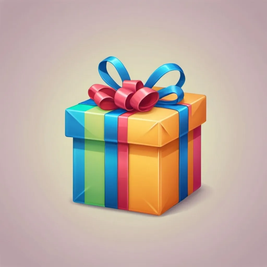 Prompt: Colored Present icon
