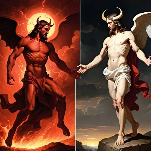 Prompt: Satan  Vs Jesus