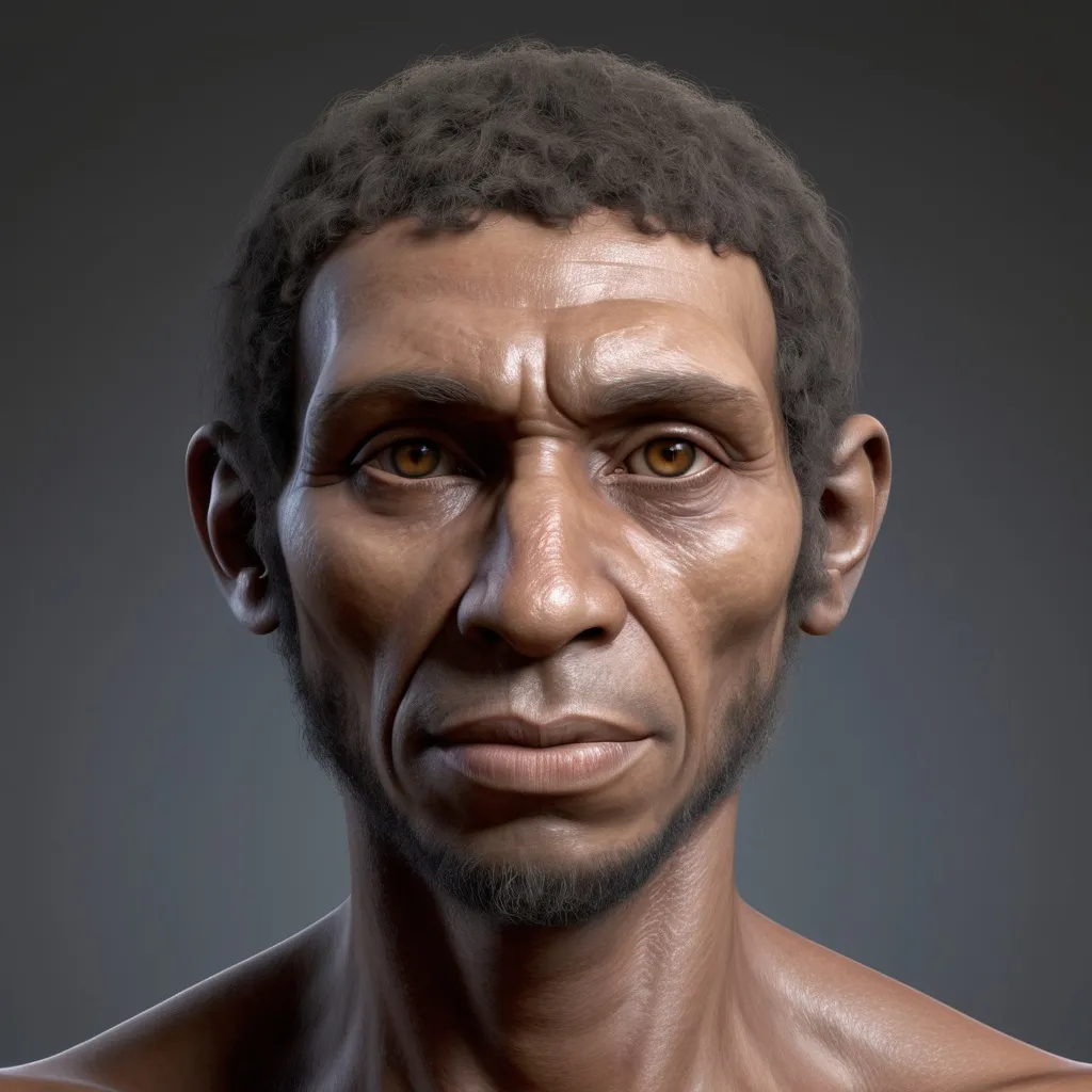 Prompt: Homo sapien sapien modern  male common ancestor 