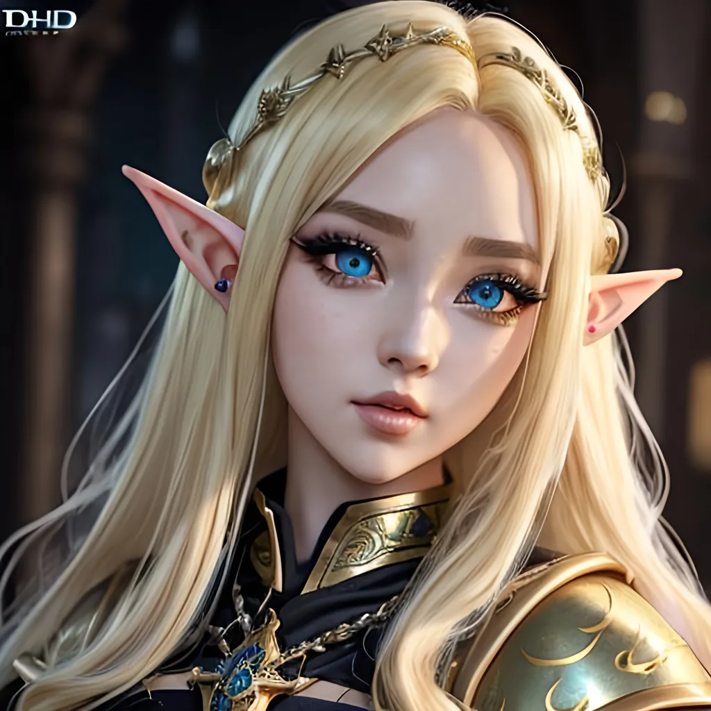 Prompt: masterpiece, splash art, ink painting, beautiful cute pop idol, D&D fantasy, (23 years old) elf girl cleric, ((beautiful detailed face and large eyes)), bright blond hair, looking at the viewer, wearing cleric outfit, intricate hyper detailed hair, intricate hyper detailed eyelashes, intricate hyper detailed shining pupils #3238, UHD, hd , 8k eyes, detailed face, big anime dreamy eyes, 8k eyes, intricate details, insanely detailed, masterpiece, cinematic lighting, 8k, complementary colors, golden ratio, octane render, volumetric lighting, unreal 5, artwork, concept art, cover, top model, light on hair colorful glamourous hyperdetailed, intricate hyperdetailed breathtaking colorful glamorous scenic view landscape, ultra-fine details, hyper-focused, deep colors, dramatic lighting, ambient lighting god rays | by sakimi chan, artgerm, wlop, pixiv, tumblr, instagram, deviantart