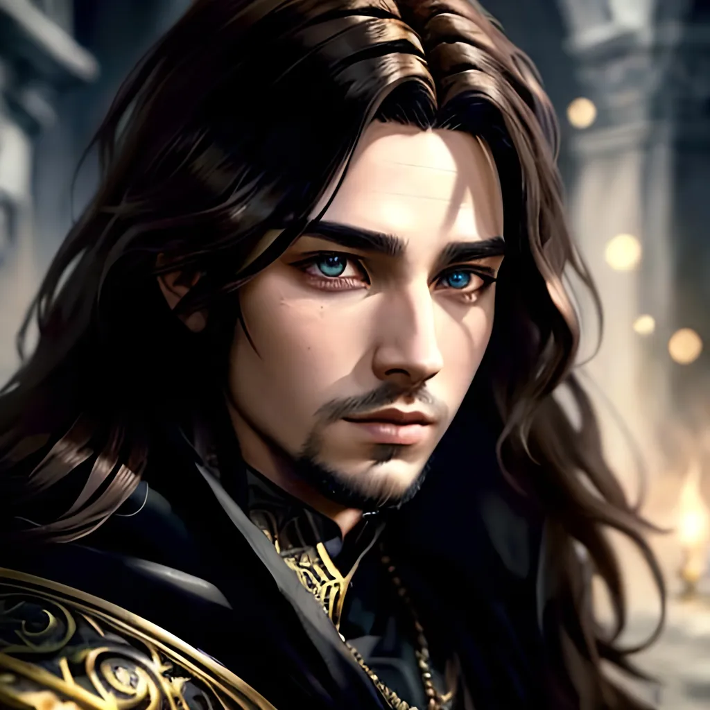 Prompt: masterpiece, splash art, ink painting, handsome D&D fantasy, (23 years old) human male wizard, ((beautiful detailed face and large eyes)), light brown hair, looking at the viewer, wearing wizard outfit, intricate hyper detailed hair,  #3238, UHD, hd , 8k eyes, detailed face, big anime dreamy eyes, 8k eyes, intricate details, insanely detailed, masterpiece, 8k, complementary colors, golden ratio, octane render, volumetric lighting, unreal 5, artwork, concept art, cover, top model, light on hair colorful glamourous hyperdetailed, intricate hyperdetailed breathtaking colorful glamorous scenic view landscape, ultra-fine details, hyper-focused, deep colors, ambient lighting god rays | by sakimi chan, artgerm, wlop, pixiv, tumblr, instagram, deviantart