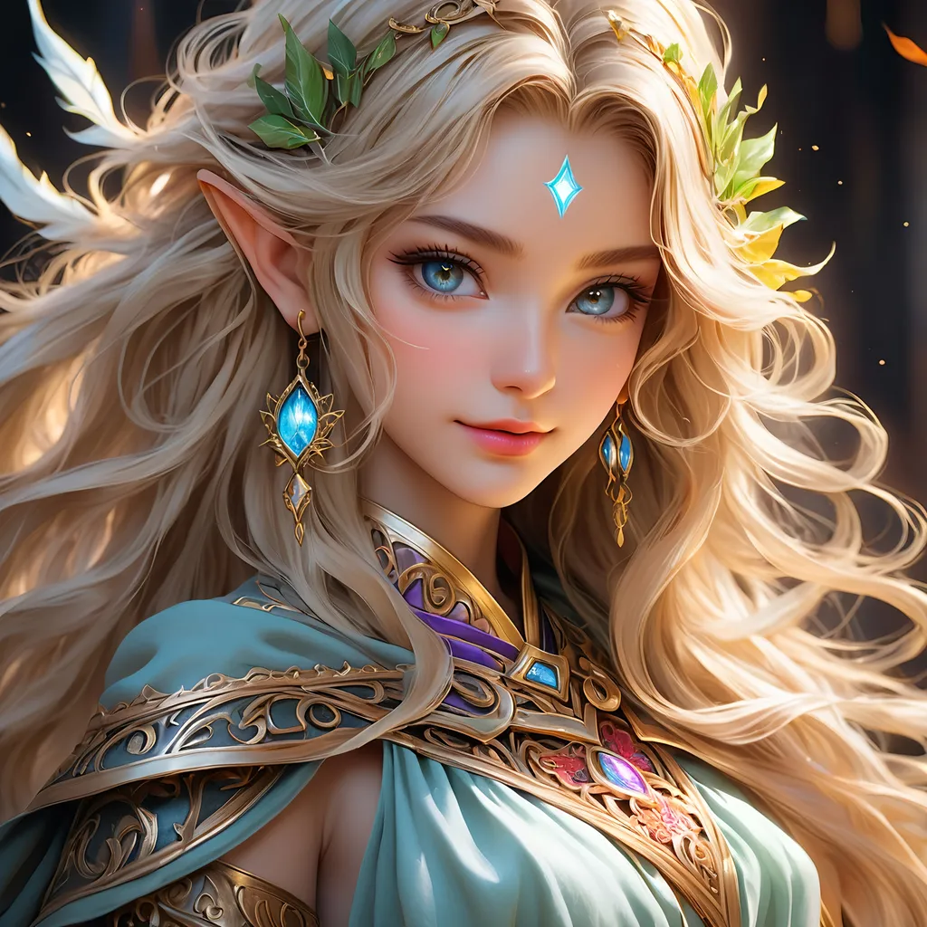 Prompt: Full Body, ink painting, D&D fantasy, cute timeless ((light-skinned-elf girl)), light-skinned-female, slender, ((beautiful detailed face and large dark anime eyes)) long wavy dirty blonde hair, smiling, pointed ears, looking at the viewer, holy witch wearing rags and robes, intricate hyper detailed hair, intricate hyper detailed eyelashes, intricate hyper detailed shining pupils #3238, UHD, hd , 8k eyes, detailed face, big anime dreamy eyes, 8k eyes, intricate details, insanely detailed, masterpiece, cinematic lighting, 8k, complementary colors, golden ratio, octane render, volumetric lighting, unreal 5, artwork, concept art, cover, top model, light on hair colorful glamourous hyperdetailed, intricate hyperdetailed breathtaking colorful  burning village, ultra-fine details, hyper-focused, deep colors, dramatic lighting, ambient lighting god rays, | by sakimi chan, artgerm, wlop, pixiv, tumblr, instagram, deviantart