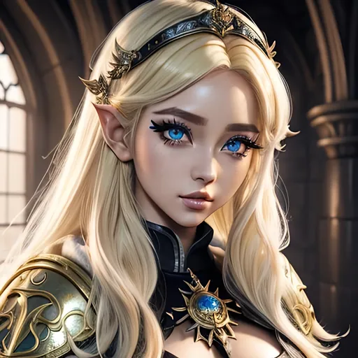 Prompt: masterpiece, splash art, ink painting, beautiful cute pop idol, D&D fantasy, (23 years old) pixie girl cleric, ((beautiful detailed face and large eyes)), bright blond hair, looking at the viewer, wearing cleric outfit, intricate hyper detailed hair, intricate hyper detailed eyelashes, intricate hyper detailed shining pupils #3238, UHD, hd , 8k eyes, detailed face, big anime dreamy eyes, 8k eyes, intricate details, insanely detailed, masterpiece, cinematic lighting, 8k, complementary colors, golden ratio, octane render, volumetric lighting, unreal 5, artwork, concept art, cover, top model, light on hair colorful glamourous hyperdetailed, intricate hyperdetailed breathtaking colorful glamorous scenic view landscape, ultra-fine details, hyper-focused, deep colors, dramatic lighting, ambient lighting god rays | by sakimi chan, artgerm, wlop, pixiv, tumblr, instagram, deviantart