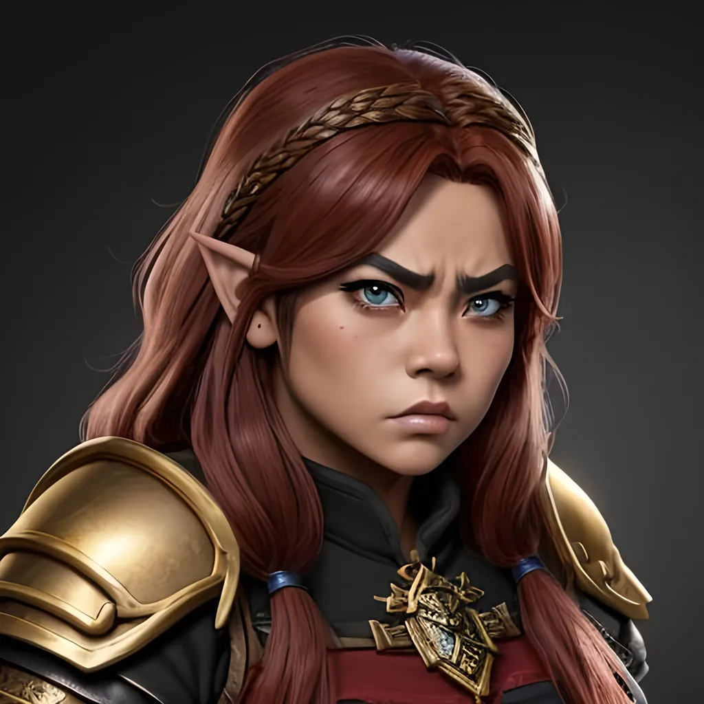 Prompt: masterpiece, splash art, ink painting, beautiful pop idol, D&D fantasy, (25 years old) lightly tanned-skinned gold Dwarf barbarian female, ((beautiful detailed face and large eyes)), ((short, stocky, dwarf proportions)), angry expression, medium length red hair, serious expression looking at the viewer, wearing detailed hide armor holding a huge battle axe above in one hand  in a tundra setting #3238, UHD, hd , 8k eyes, detailed face, big anime dreamy eyes, 8k eyes, intricate details, insanely detailed, masterpiece, cinematic lighting, 8k, complementary colors, golden ratio, octane render, volumetric lighting, unreal 5, artwork, concept art, cover, top model, light on hair colorful glamourous hyperdetailed medieval city background, intricate hyperdetailed breathtaking colorful glamorous scenic view landscape, ultra-fine details, hyper-focused, deep colors, dramatic lighting, ambient lighting god rays, flowers, garden | by sakimi chan, artgerm, wlop, pixiv, tumblr, instagram, deviantart