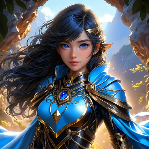Prompt: Full body visible, oil painting, young 20 years old girl, ((blue-skinned-female)), archer, ((blue-skinned-female)), ((beautiful detailed face and glowing gold anime eyes)), short dark black hair, predatory smile, looking at the viewer, intricate detailed leather clothes, intricate hyper detailed hair, intricate hyper detailed eyelashes, intricate hyper detailed shining pupils, #3238, UHD, hd , 8k eyes, detailed face, big anime dreamy eyes, 8k eyes, intricate details, insanely detailed, masterpiece, cinematic lighting, 8k, complementary colors, golden ratio, octane render, volumetric lighting, unreal 5, artwork, concept art, cover, top model, light on hair colorful glamourous hyperdetailed cave background, intricate hyperdetailed cave background, ultra-fine details, hyper-focused, deep colors, dramatic lighting, ambient lighting | by sakimi chan, artgerm, wlop, pixiv, tumblr, instagram, deviantart