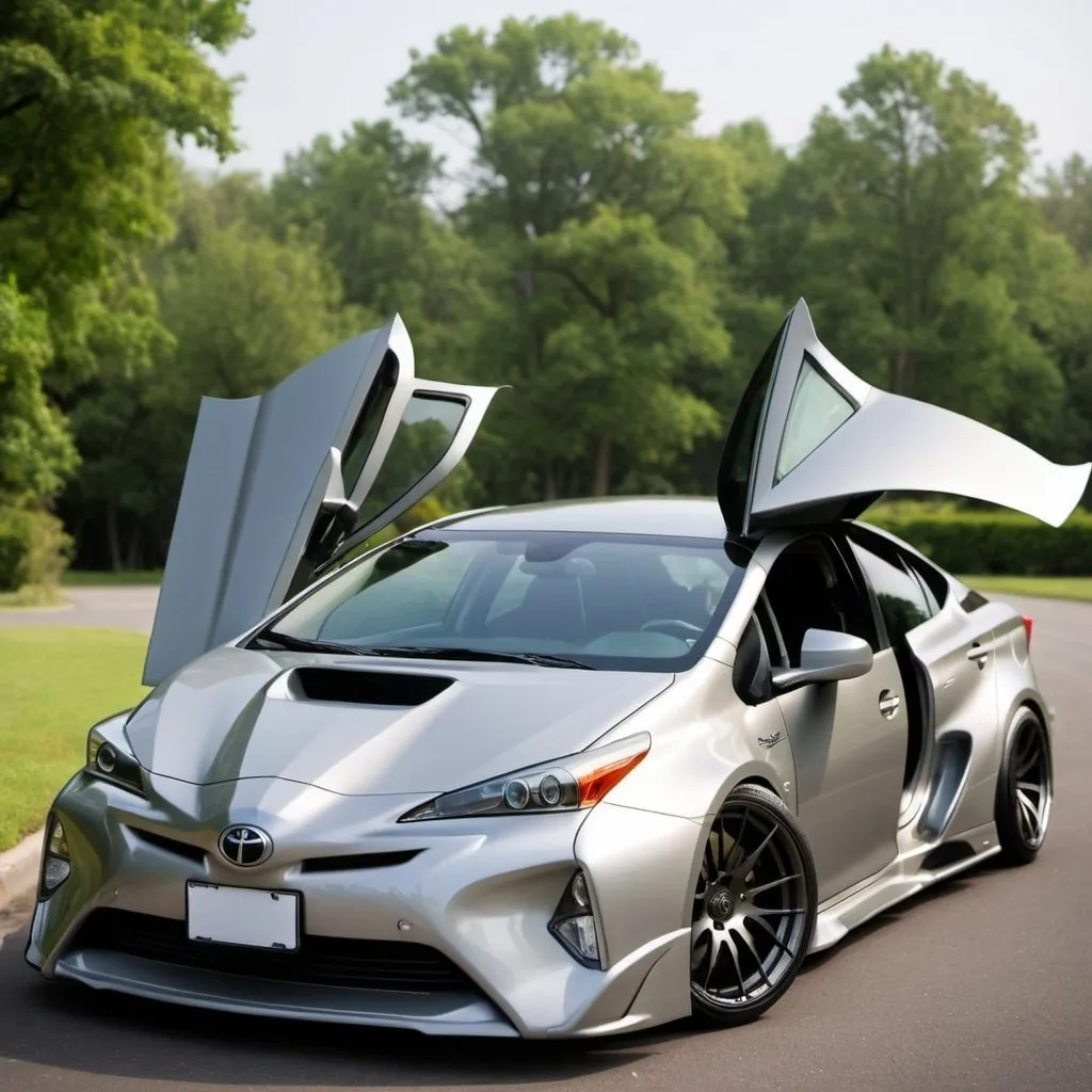 Prompt: make a Prius into a supercar

