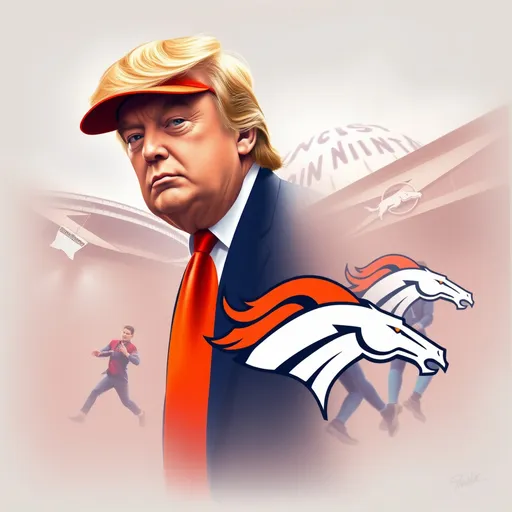 Prompt: Dontald Trump Denver broncos
