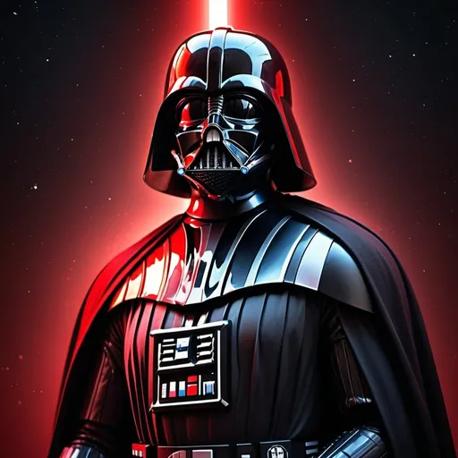 Prompt: Darth Vader opening his cloak to reveal a Liverpool FC red top underneath