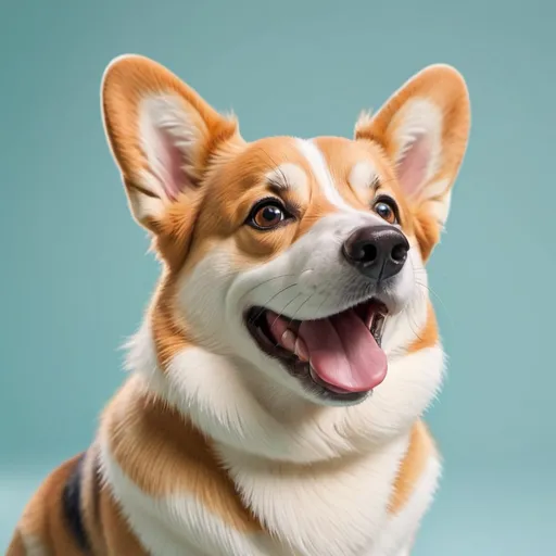 Prompt: (cute goofy corgi avatar), cheerful vibe, (simple design), vibrant colors, soft pastel palette, rounded shapes, adorable expression, playful pose, ideal for social media use, friendly and inviting, (high quality 4K), minimal background focus emphasizing the corgi.