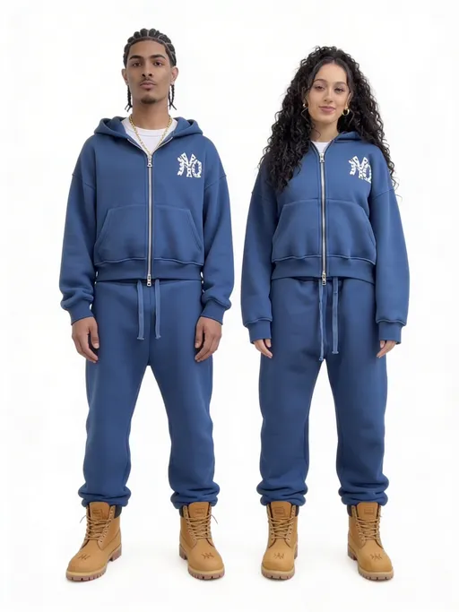 Prompt: The images Image1, Image2 represent the character. the character's clothing is Image3. 生成角色全身视图。保持自然站立姿势，双臂自然下垂，双脚与肩同宽。使用纯白色背景。确保从头到脚完整呈现，符合人体比例。