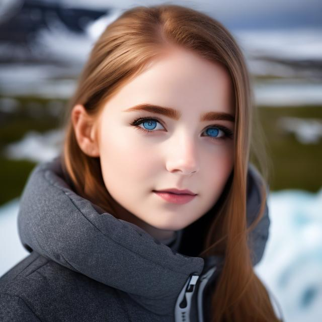 Prompt: iceland girl facing front, full body 8k photorealistic 