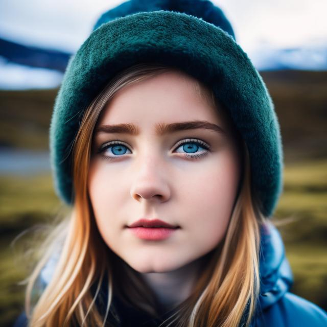 Prompt: iceland girl facing front, full body 8k photorealistic close up