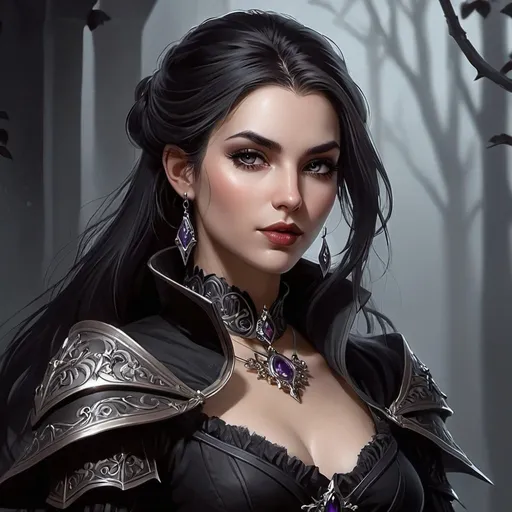 Prompt: A beautiful and alluring female darkling, dnd 5e darkling