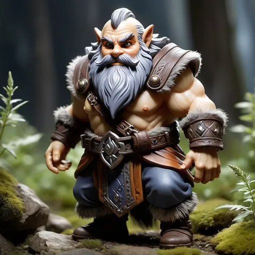 Prompt: The spirit of a dwarf, the dwarf is neither male nor female, the dwarf is genderless, the dwarf has lupine facial features, the dwarf's hands end is claw-like nails, the spectral form of the dwarf is dressed in monk-like robes. Spectral appearance, wolf eyes, hairy, pointy teeth