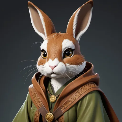 Prompt: Willow Swiftpaw - rabbitfolk, Master of Disguise and Social Manipulator: Rhea is a master of deception and subterfuge, adept at assuming different personas and blending into any social setting. She is responsible for obtaining forged documents and disguises to facilitate the Haregon's infiltration of the manor, as well as gathering information from contacts within the city's underworld. Her persuasive charm and quick thinking enable the Haregon to navigate diplomatic challenges and exploit weaknesses in the lord's defenses.
 - Physical Appearance: Willow is a lithe and agile hare with soft, chestnut-brown fur and keen, observant eyes.
   - Clothing and Gear: She wears a cloak of earthy tones that can be easily adjusted to blend into different environments. Willow carries a collection of disguises and props hidden within hidden compartments in her clothing, along with a pouch of coins for bribes or distractions.
