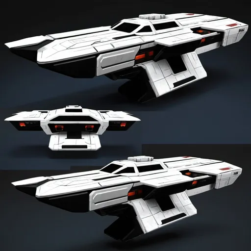 Prompt: A small shuttlecraft, UNSC design style, Halo style
