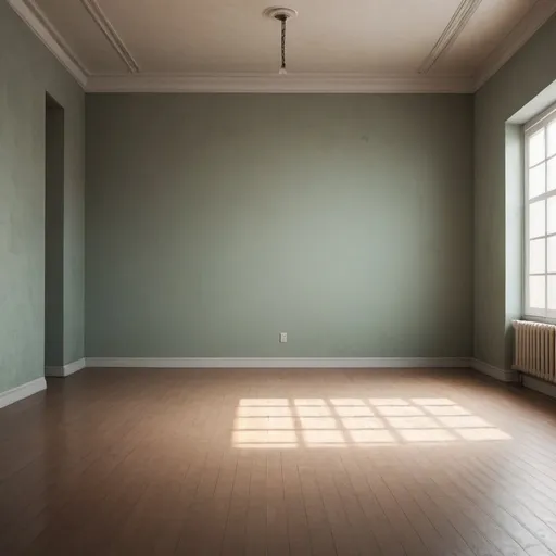 Prompt: an empty room with minimal vintage aesthetic background