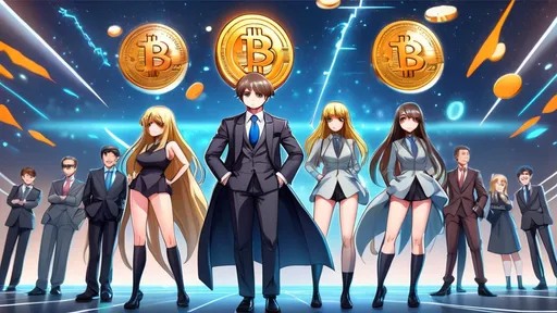 Prompt: make it like this again, cryptocurrency anime characters