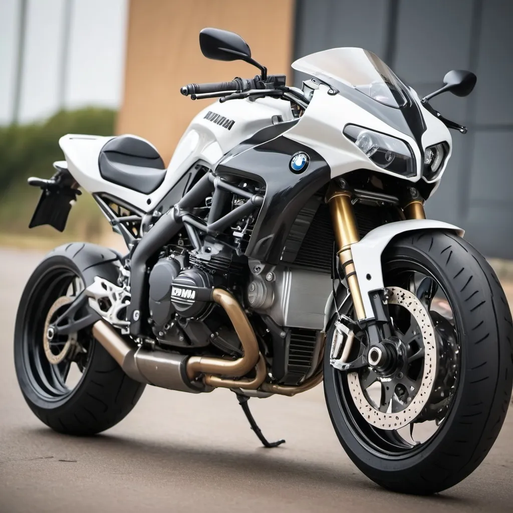 Prompt: A hybrid bike with feactures of
Kawasaki's ninja H2
Dodge Tomahawk
BMW R100S
Kawasaki AR50. ...
Ducati 350 Desmo. ...
Ducati Pantah 500SL. ...
Harley-Davidson Low Rider. ...
BMW R69S. ...
Ducati 1098. ...
Yamaha XT500.