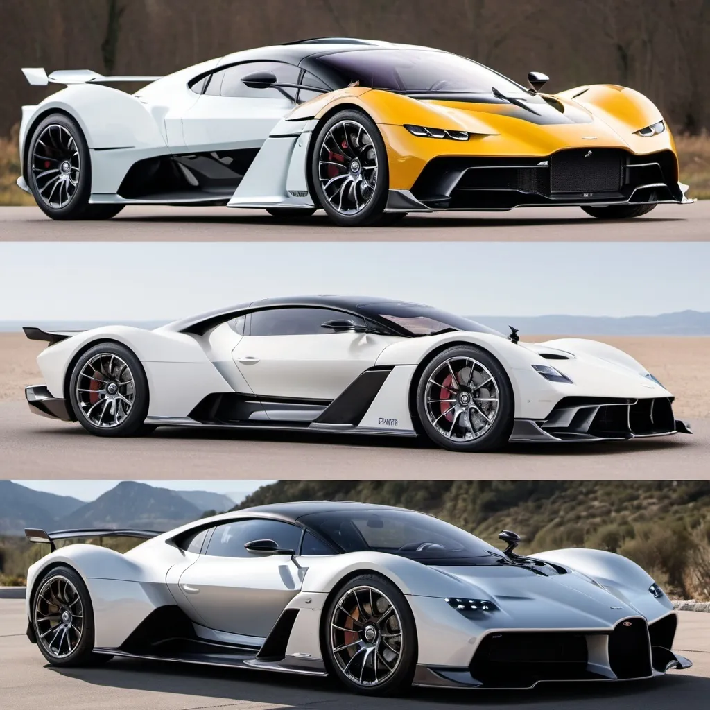 Prompt: A hybrid car with feactures of
Bugatti Centod {10%}
+
Bugatti Chiron Super Sport 300(25%)
+
Mercedes-Maybach Exelero(10%)
+
Lamborghini Veneno(10%)
+
Lamborghini Sian FKP 37.(25%)
+
Pagani Huayra Roadster BC(5%)
+
W Motors Lykan Hypersp pool[10%]
+
Aston Martin Valkyrie(5%)
