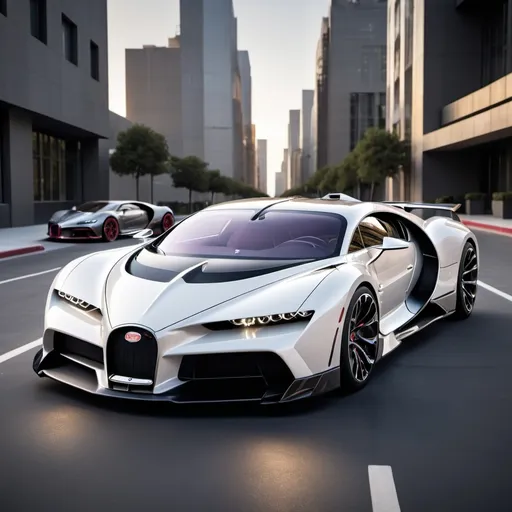 Prompt: A hybrid car with feactures of
Bugatti Centodieci. ...
Bugatti Chiron Super Sport 300+ ...
Mercedes-Maybach Exelero. ...
Lamborghini Veneno. ...
Lamborghini Sian FKP 37. ...
Pagani Huayra Roadster BC. ...
W Motors Lykan Hypersport. ...
Aston Martin Valkyrie
