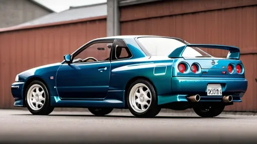 Prompt: Nissan Skyline R32 in the style of the year 1950s