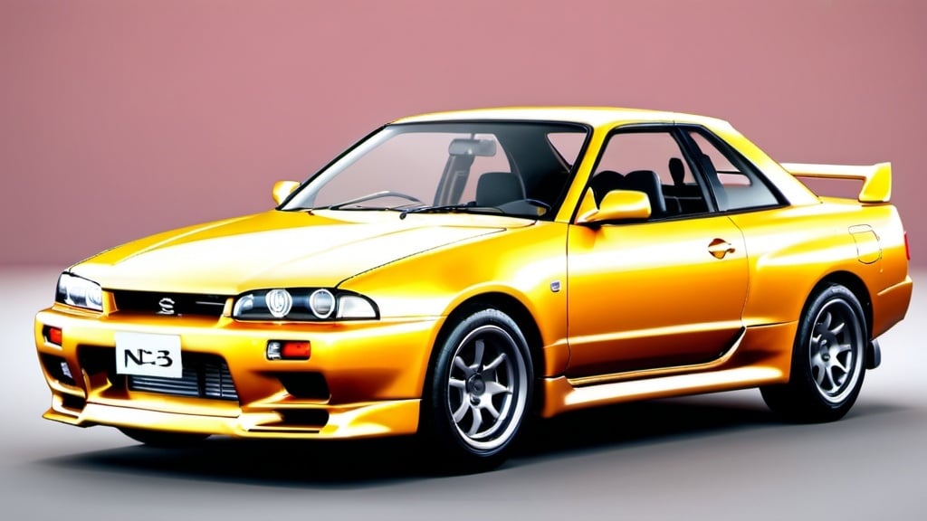 Prompt: Nissan Skyline R32 in the style of the year 1950s