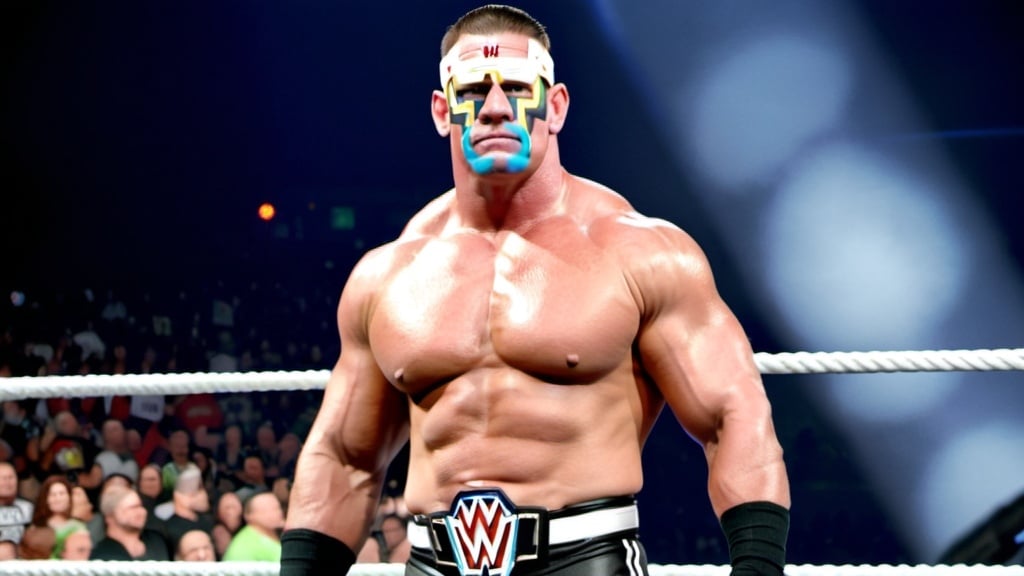 Prompt: John Cena dressed like stonecold Steve Austin 