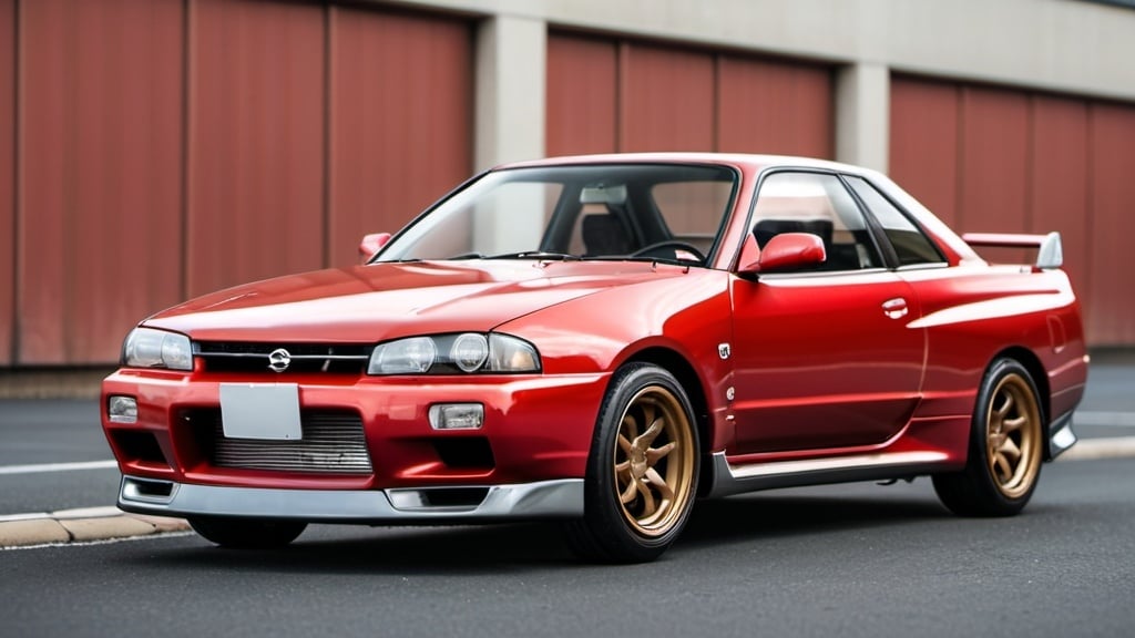 Prompt: Nissan Skyline R32 in the style of the year 1950s