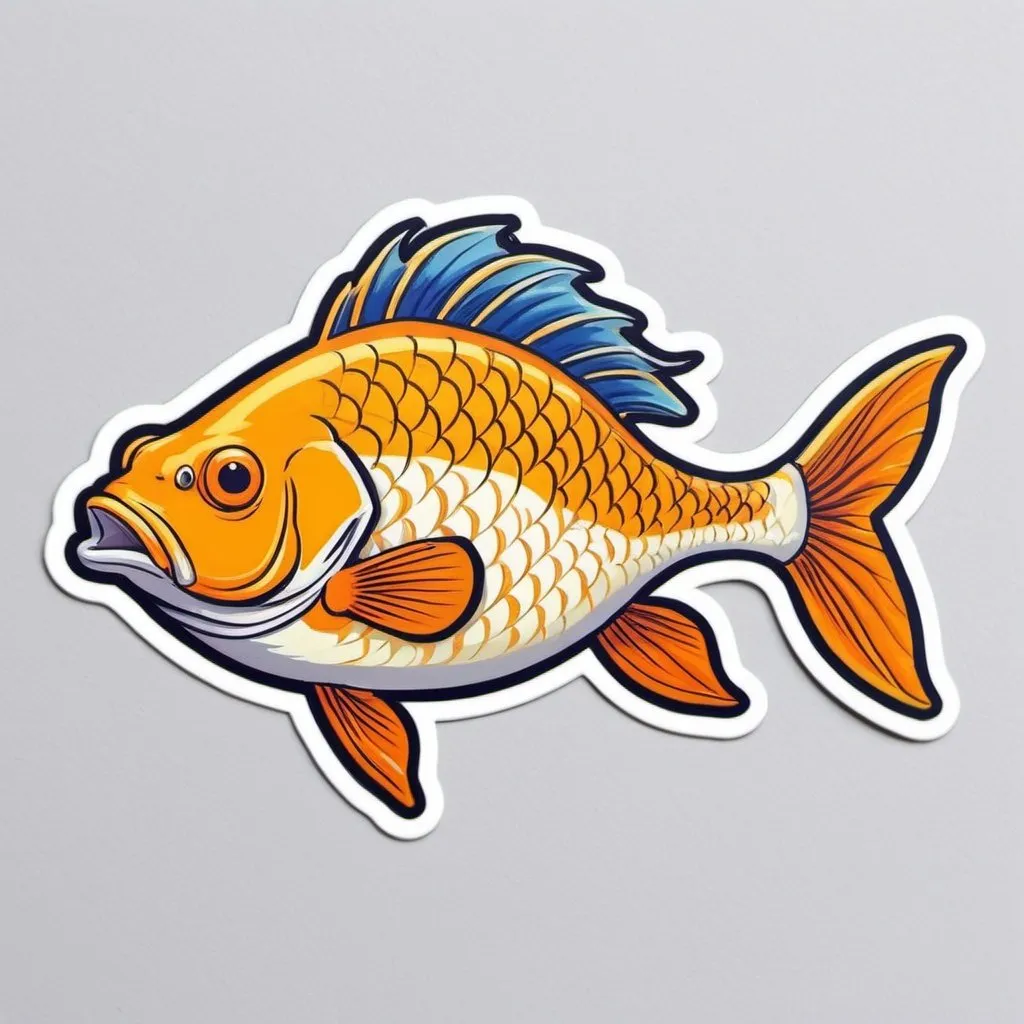 Prompt: fish for sticker