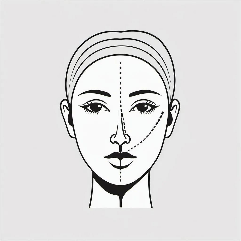 Prompt: Flat illustration a simple forms, simple shapes, vector, minimalism rhinoplasty surgary icon svg 20 pxl black and white