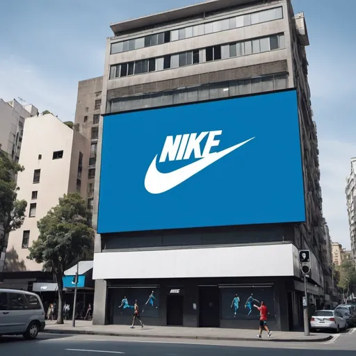 Prompt: Create an out of  home Billboard advertisement for  NIKE with the ad copy below: 

Unleash Your Potential.

Use colour blue as the background colour