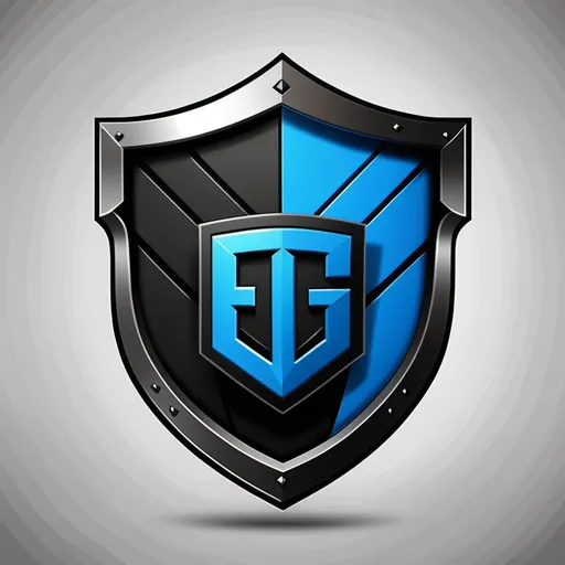 Prompt: create a logo for a youtube channel called ePiC Gaming 2D simplified themed like a shield using blue and black color schemes