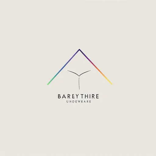 Prompt: Minimalist logo of 'Barely There' underwear brand, sleek typography, modern and stylish, subtle rainbow colors, high quality, professional, men, attractive, minimalist design, stylish, LGBTQ+, sleek, modern, subtle tones, elegant, professional