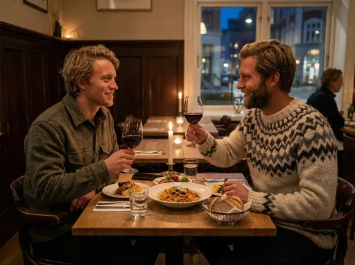 Prompt: Show them on a dinner date