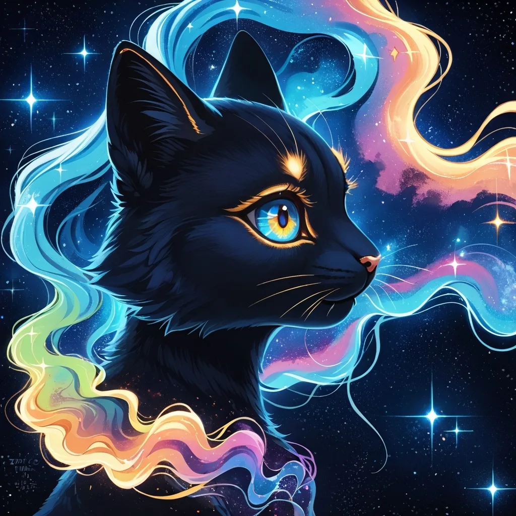 Prompt: galaxy cat