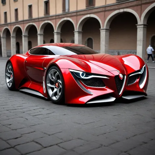 Prompt: Alfa Romeu car in the year 2060