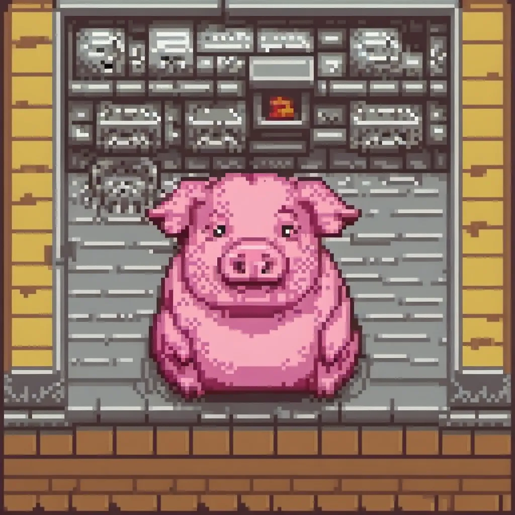 Prompt: pig greedy