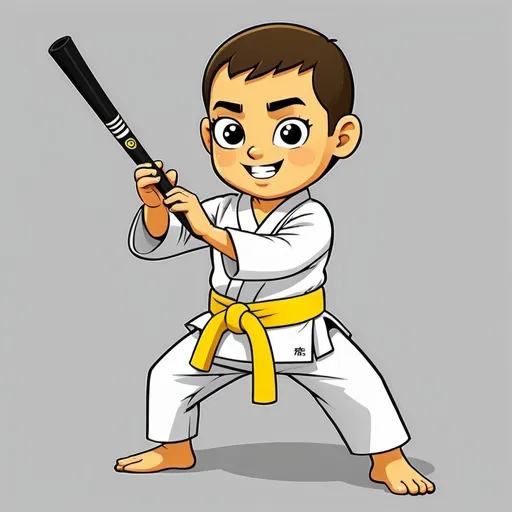 Prompt: Karate flute yellow belt
Cartoon