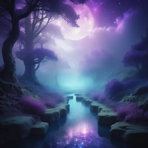 Prompt: (accurately spelled text "Rediscover"), (accurately spelled text "Unravel the Unknown"), mystical background, enchanting colors, ethereal glow, atmospheric mist, fantasy elements, surreal landscape, deep blues and purples, dreamlike ambiance, whimsical illustrations, mysterious textures, elegant title font, captivating design, magical vibes, (high-quality) composition, perfect for an online book cover.