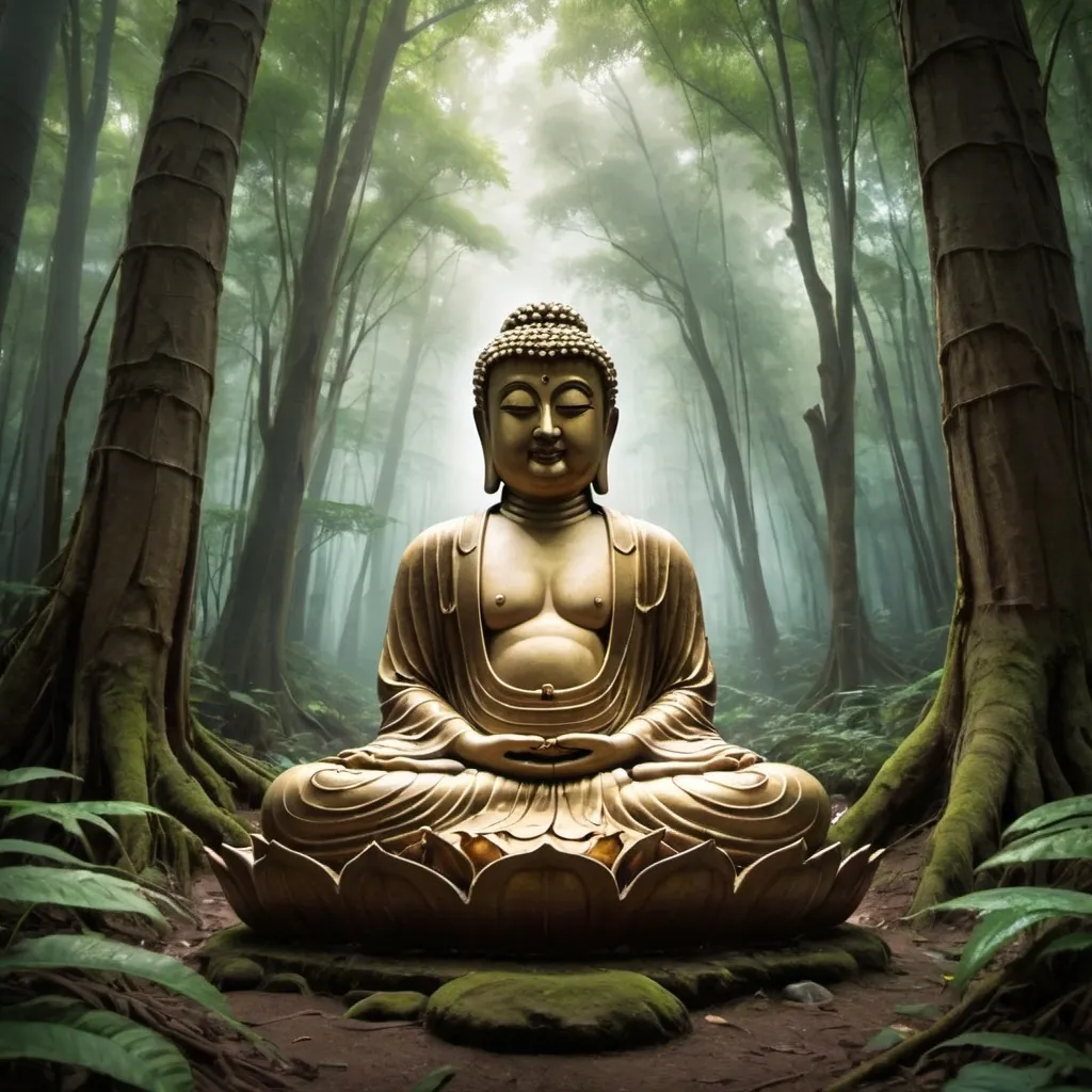 Prompt: Buddha Spirit Forest