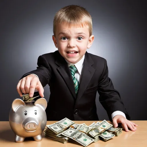 Prompt: managing money kid

