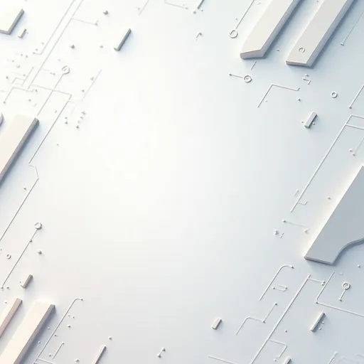 Prompt: Birthday greeting card with a bright, light-colored background, incorporating modern technology elements like circuit patterns, digital interfaces, or futuristic abstract shapes. The overall design should be clean and minimalistic, leaving empty space or a soft gradient area for adding custom text later. High resolution, soft lighting, professional and elegant style.