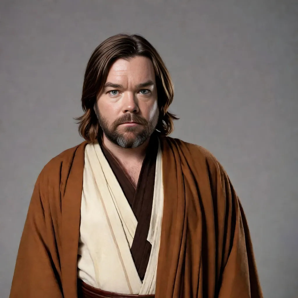 Prompt: Matt Berry dressed as Obi Wan Kenobi