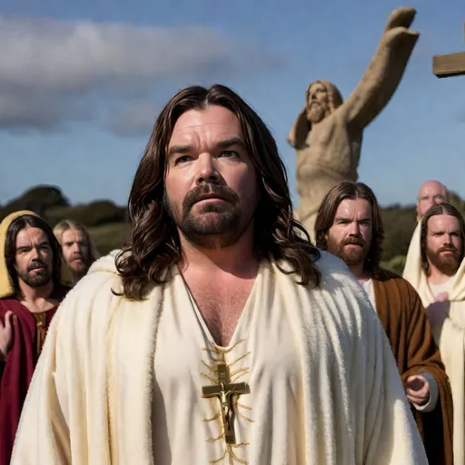 Prompt: Matt Berry dressed as Jesus Christ