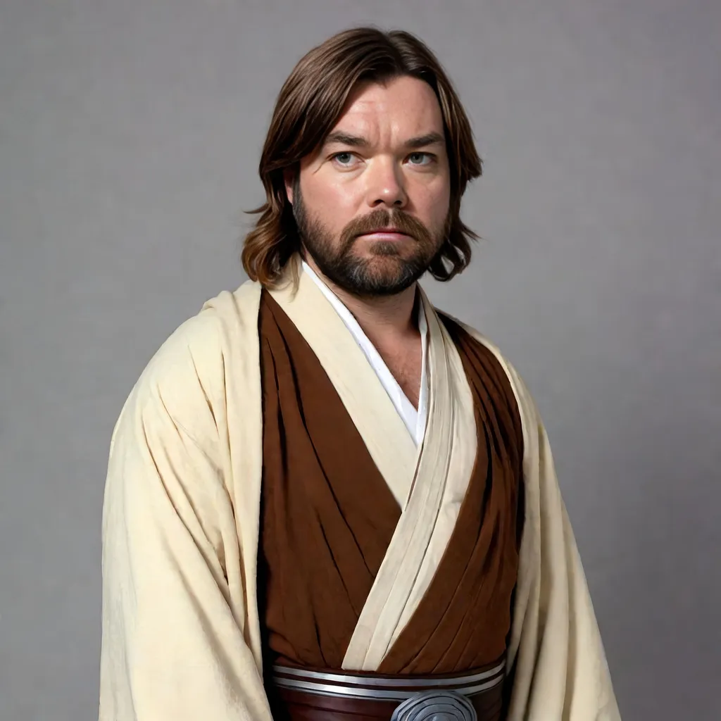 Prompt: Matt Berry dressed as Obi Wan Kenobi