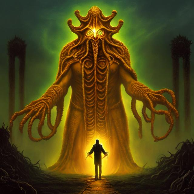 Prompt: people will bow to when the Son of Hastur comes