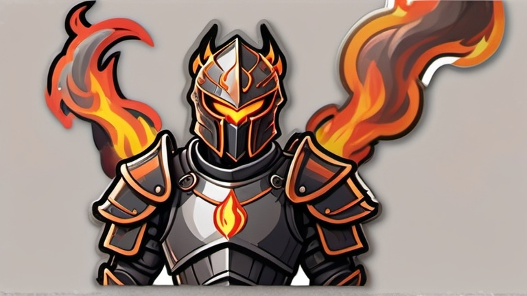 Prompt: Full armor engulfed in flames, glowing eyes, thick smoke, solo warrior, highres, detailed armor, fiery glow, fantasy, intense lighting, metallic textures, fierce expression, epic, dynamic pose, burning embers, dramatic shadows, fiery atmosphere, silver finish