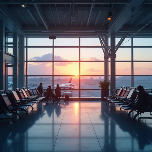 Prompt: it's photo background image.
in the airport terminal