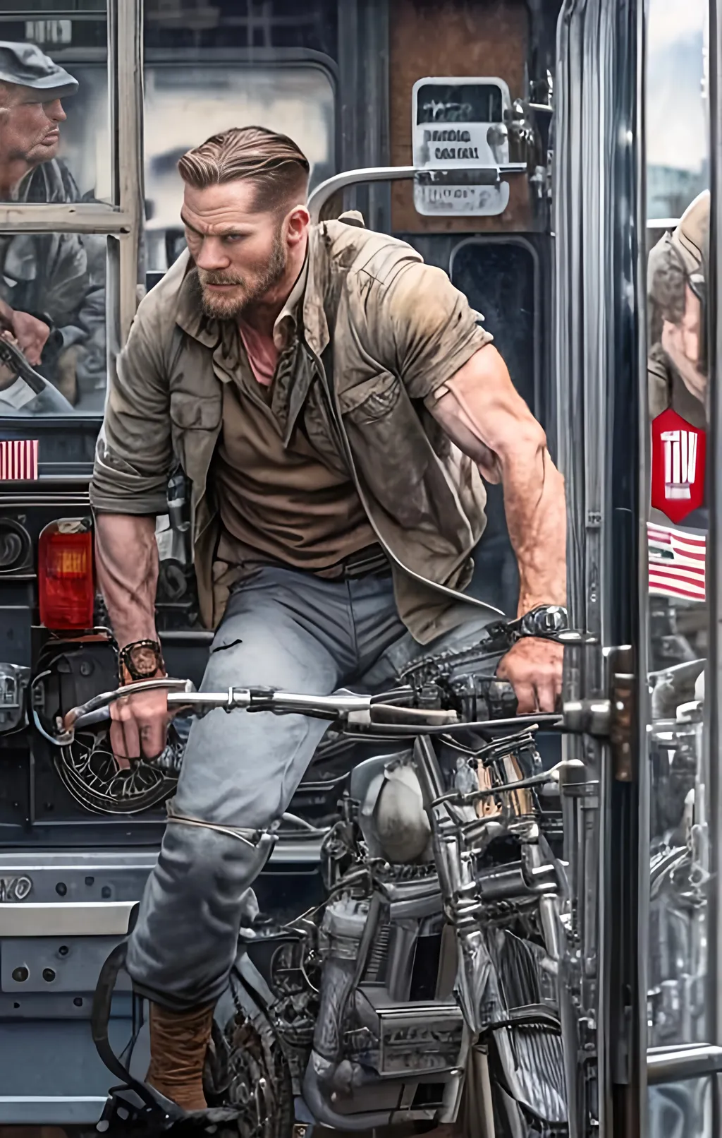 Prompt: create a highly detailed colored pencil drawing on grey paper, in the style of Norman Rockwell, Tsutomu Nihei and Steve Hanks. Every detail is meticulously captured, in HDR (High Dynamic Range), UHD (Ultra High Definition), and 1080p.   Tom Hardy transforms into the enigmatic John S. Fitzgerald  in the drama tv movie "The Revenant." use costumes from the movie.

use all best practices in art and design to produce what would be recognized as a master work art piece. use accurate perspective and foreshortening. use atmospheric perspective. create expressive faces and use dramatic lighting. fur coat and fur hat.


Tom Hardy transforms into the enigmatic John S. Fitzgerald, a fur trapper with a volatile temperament and a menacing physicality. Hardy's portrayal captures Fitzgerald's hardened exterior and cunning nature. Dressed in layers of weather-beaten clothing, with a fur-trimmed coat that adds an air of ruthlessness, Hardy's wardrobe complements the character's merciless disposition. Fitzgerald's appearance is as jagged and unpredictable as the treacherous landscape he navigates.

